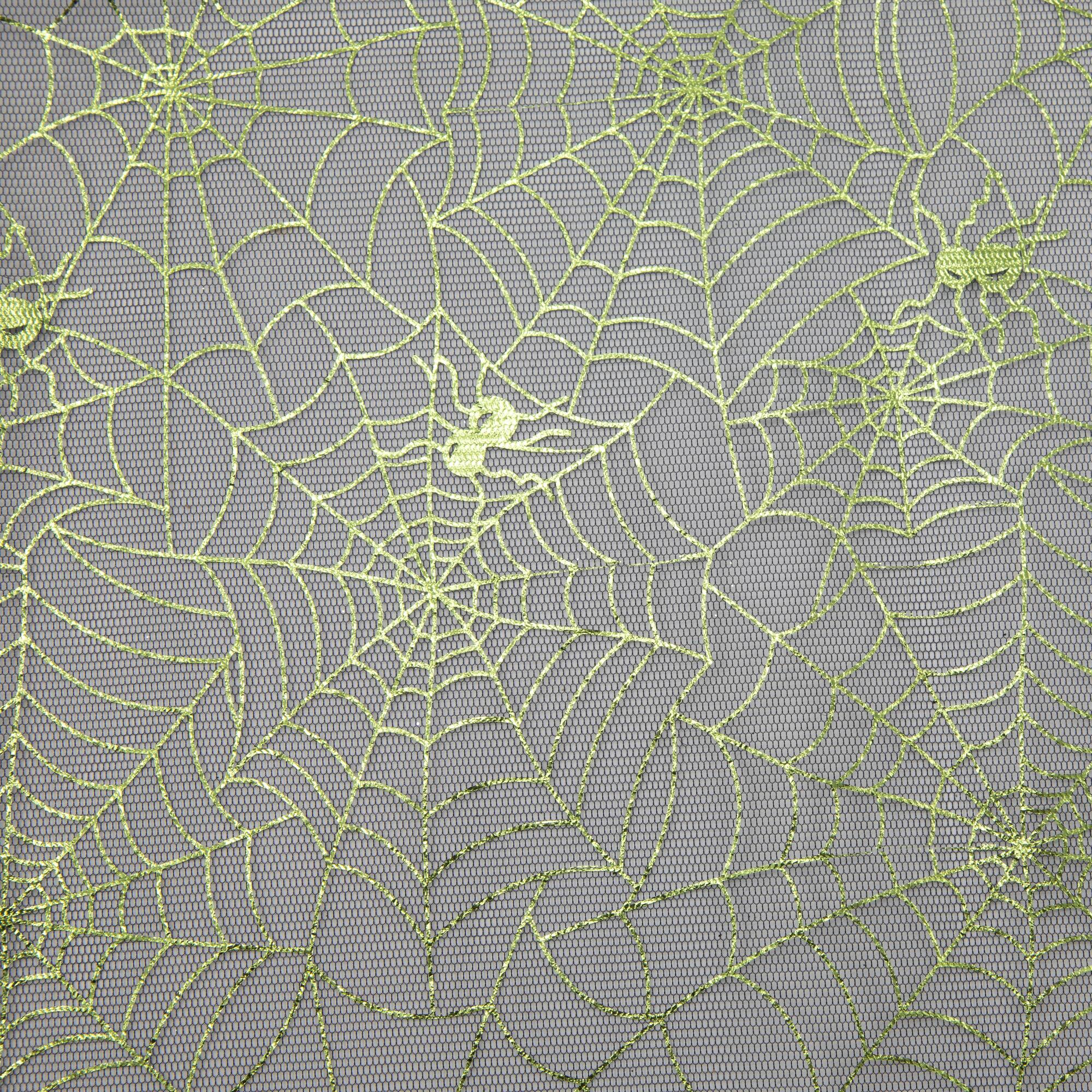 Wyla Black & Green Web Printed Mesh